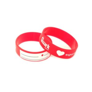 Pulseira de silicone com espaço para escrever