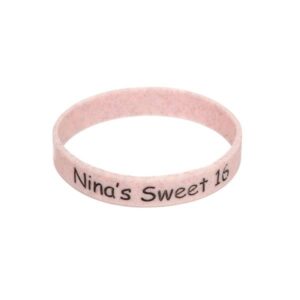 Pulseira de silicone com glitter