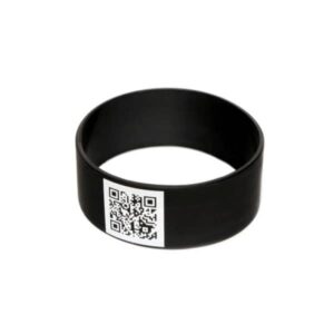 Pulseira de silicone larga com QR-Code