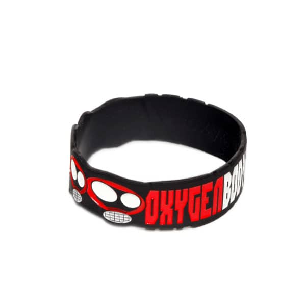 Pulseira de silicone larga com formatos personalizados