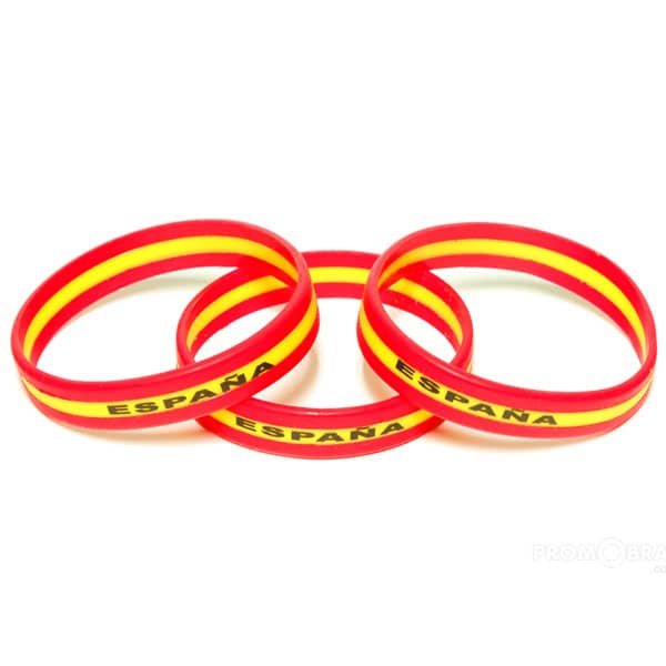 Pulseira de silicone listrada com personalização