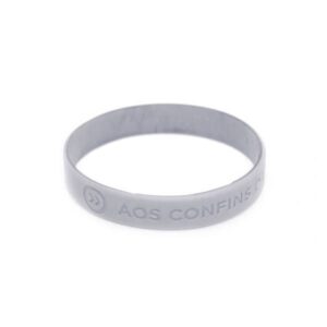 Pulseira de silicone prateada personalizada