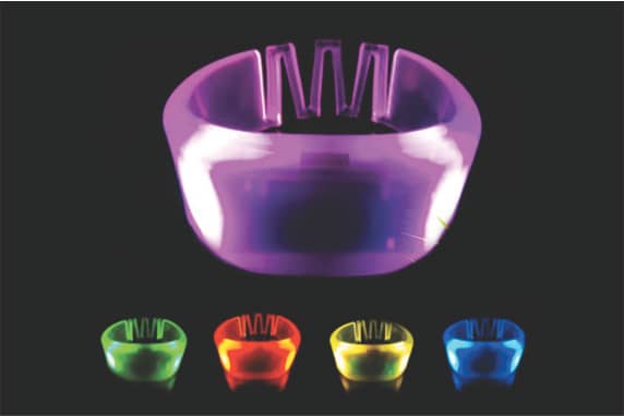 Pulseira em silicone com LED Ativada por controle remoto