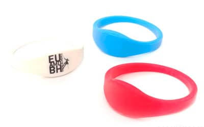 Pulseira silicone com chip RFID NFC