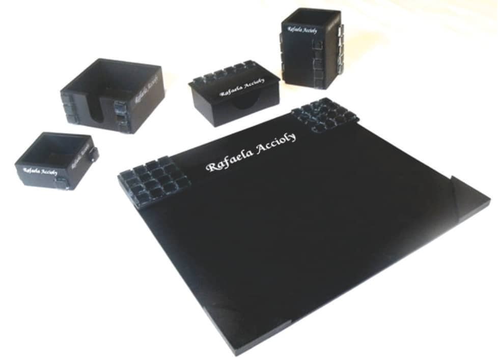 Risque e Rabisque em Organizador de Mesa Personalizado