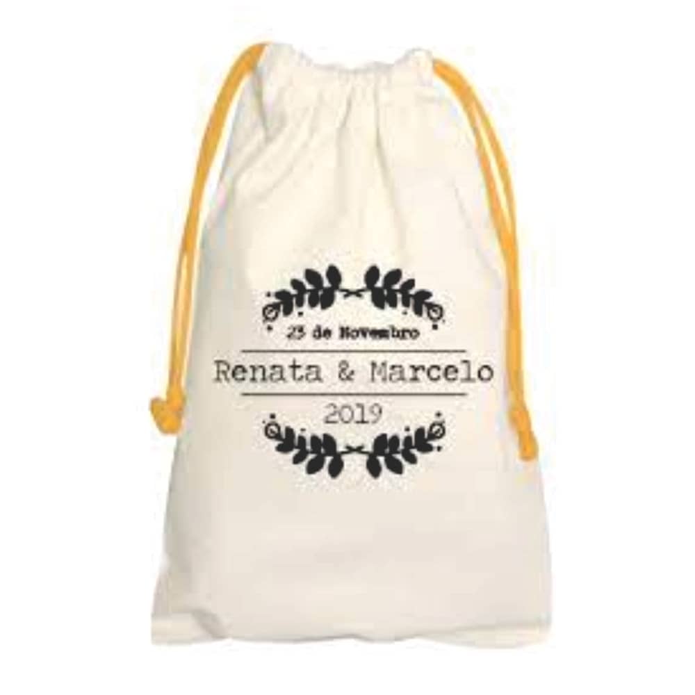 Saco Saquinho De Algodão Cru Personalizado