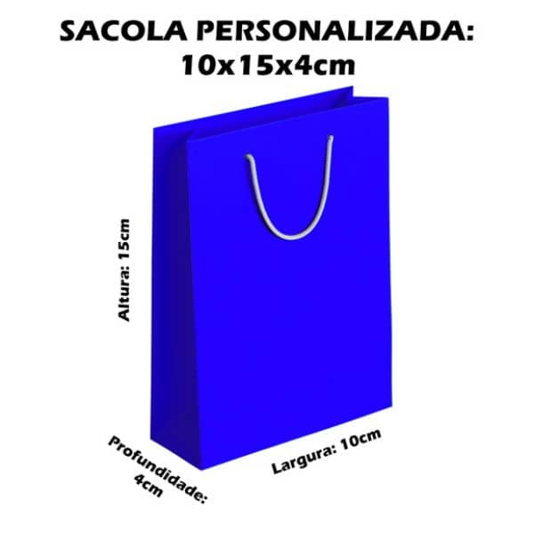 Sacolas de Papel Para Bijuterias Personalizada 10x15x4