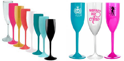 Taça De Champanhe De Acrílico