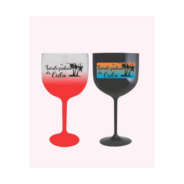 Taça de Gin Personalizada com Vinil Personalizada