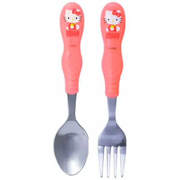 Talher Infantil Hello Kitty Garfo e Colher Personalizado De Inox
