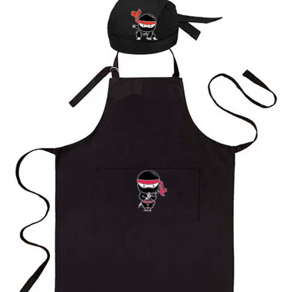 kit avental e touca personalizados