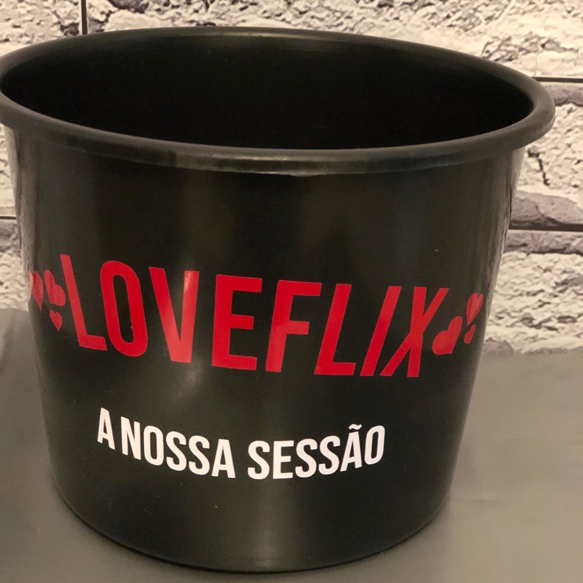 Balde de pipoca dia dos namorados