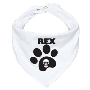 Bandana Personalizada Com o Nome do Pet - Caveiras