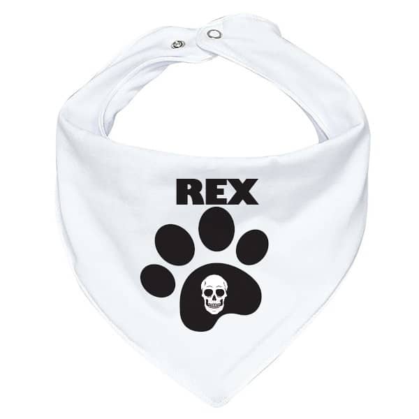 Bandana Personalizada Com o Nome do Pet – Caveiras