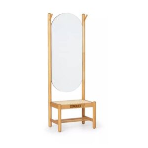 Cabideiro de Madeira Maciça com Espelho Pendú Personalizado