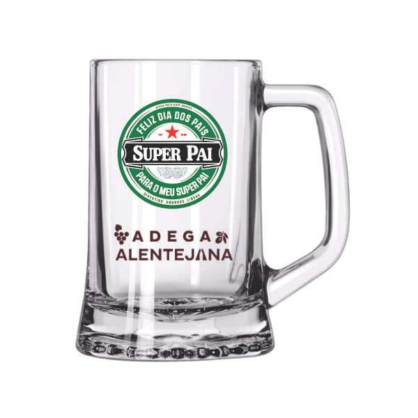 Caneca de chopp personalizada de vidro