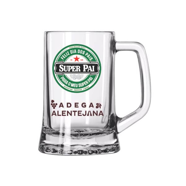 Caneca de chopp personalizada de vidro