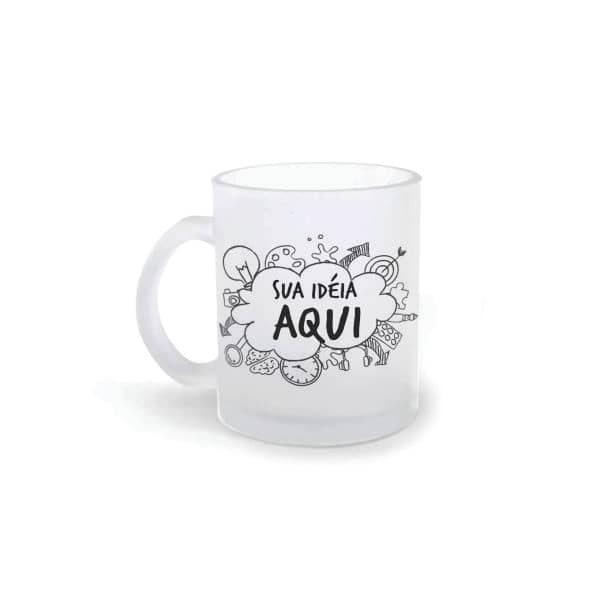 Caneca de vidro personalizada