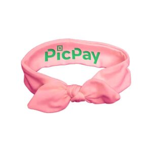 Faixa De Cabelo Personalizada Com Logomarca Bordada Rosé