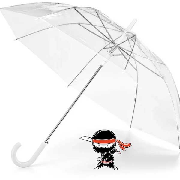 Guarda chuva transparente personalizado
