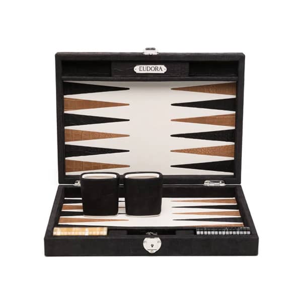 Jogo Gamão Tabuleiro em Couro Legitimo Personalizado