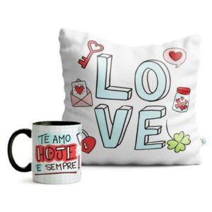 kit almofada e caneca dia dos namorados