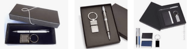 kit caneta e chaveiro