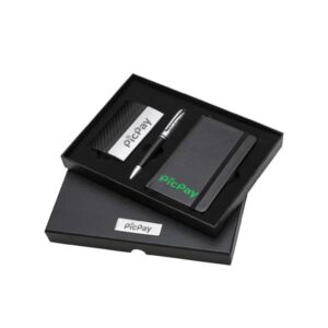 Kit Caneta Porta Cartão e Moleskine Personalizado