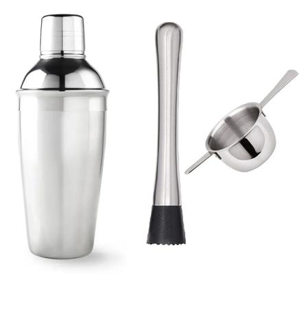 kit coqueteleira inox