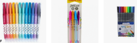 kit de canetas coloridas