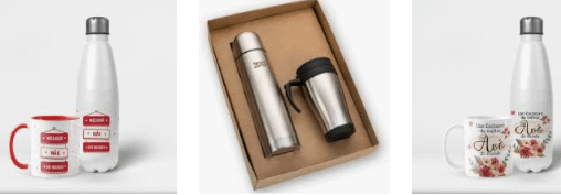 kit garrafa e caneca