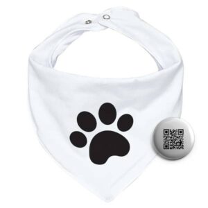 Kit Personalizado - Bandana + Plaquinha com QR Code - Príncipe