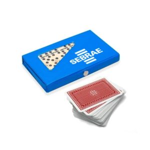 KIT Poker - Jogo dominó e Baralho Personalizado