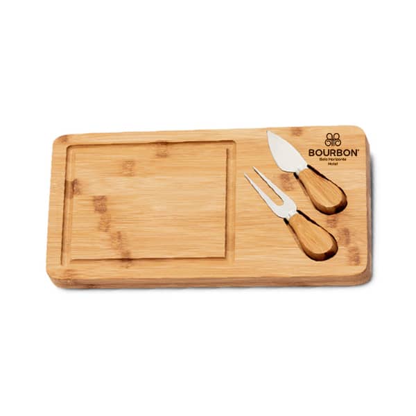 Kit Queijo em Madeira Personalizado