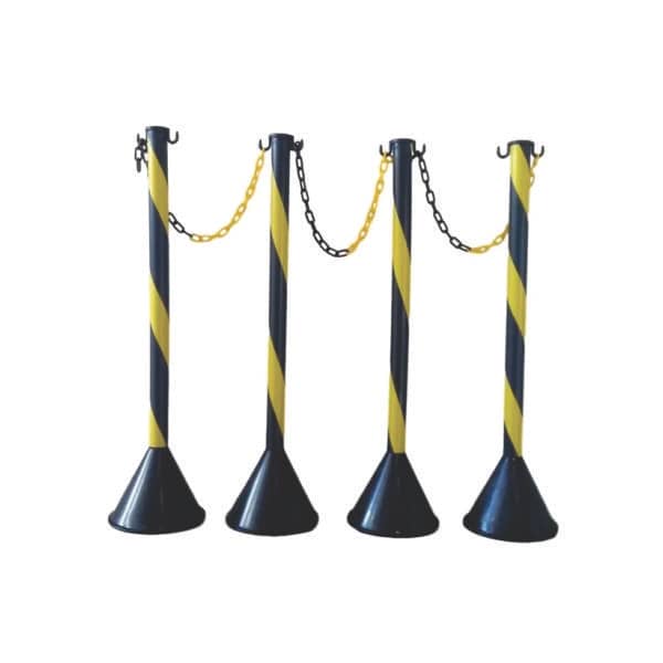 Organizador de Fila com 4 Pedestais Zebrados