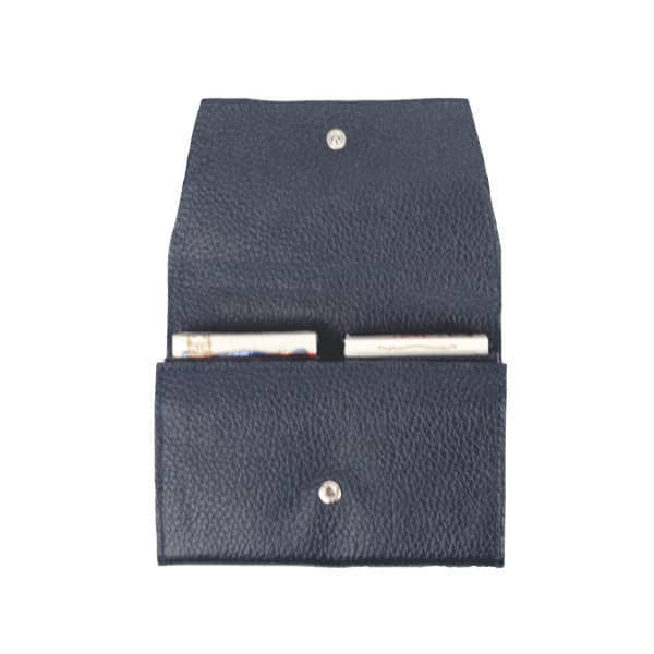 Porta-Baralho de Couro Preto Personalizado