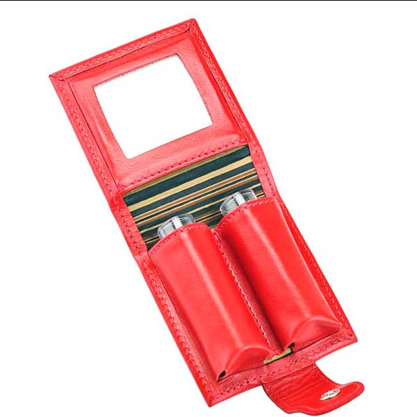 Porta-batom duplo de couro