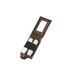 Porta-Batom Duplo Feito de Couro Personalizado