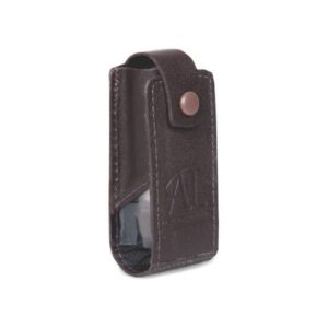 Porta-Batom Unitário em Couro Preto