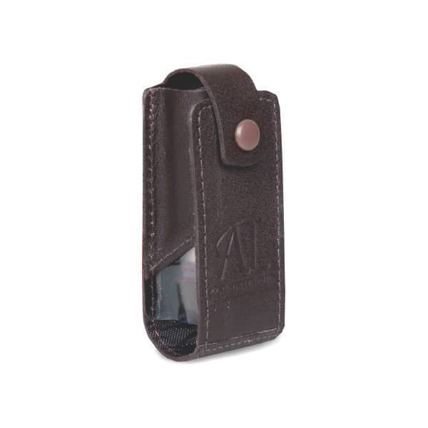 Porta-Batom Unitário em Couro Preto