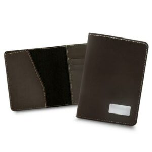 Porta-passaporte de couro