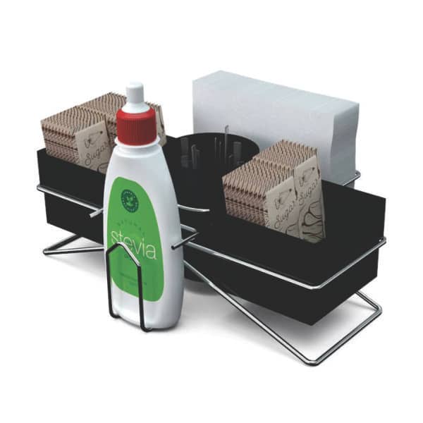 Porta Sachês Açucar, Adoçante e Mexedor